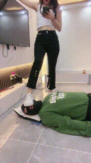 【初见S】小白鞋踩踏口水牛奶重口味恋足羞辱贱狗 bf19889