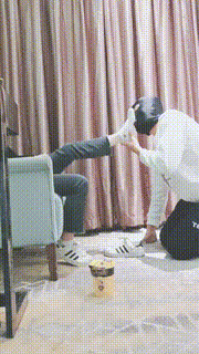 【灵竹】舔超脏贝壳头棉袜辱耳光踩踏 bf25783