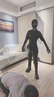 【美娜格格】推销面膜被皮装御姐训成狗勒脖绞杀深喉 bf25105