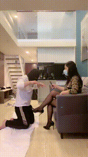 【乔安】提档黑丝高跟诱惑叼白袜 bf27316